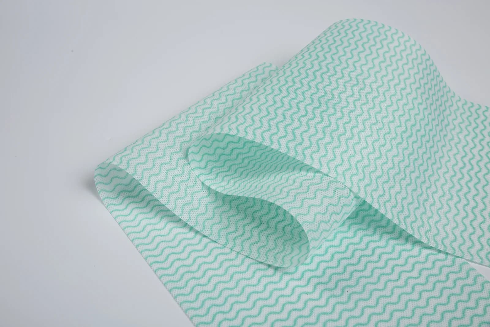 Color-Tech HACCP color-coded spunlace mint green dyed viscose 50gsm 22-mesh sample