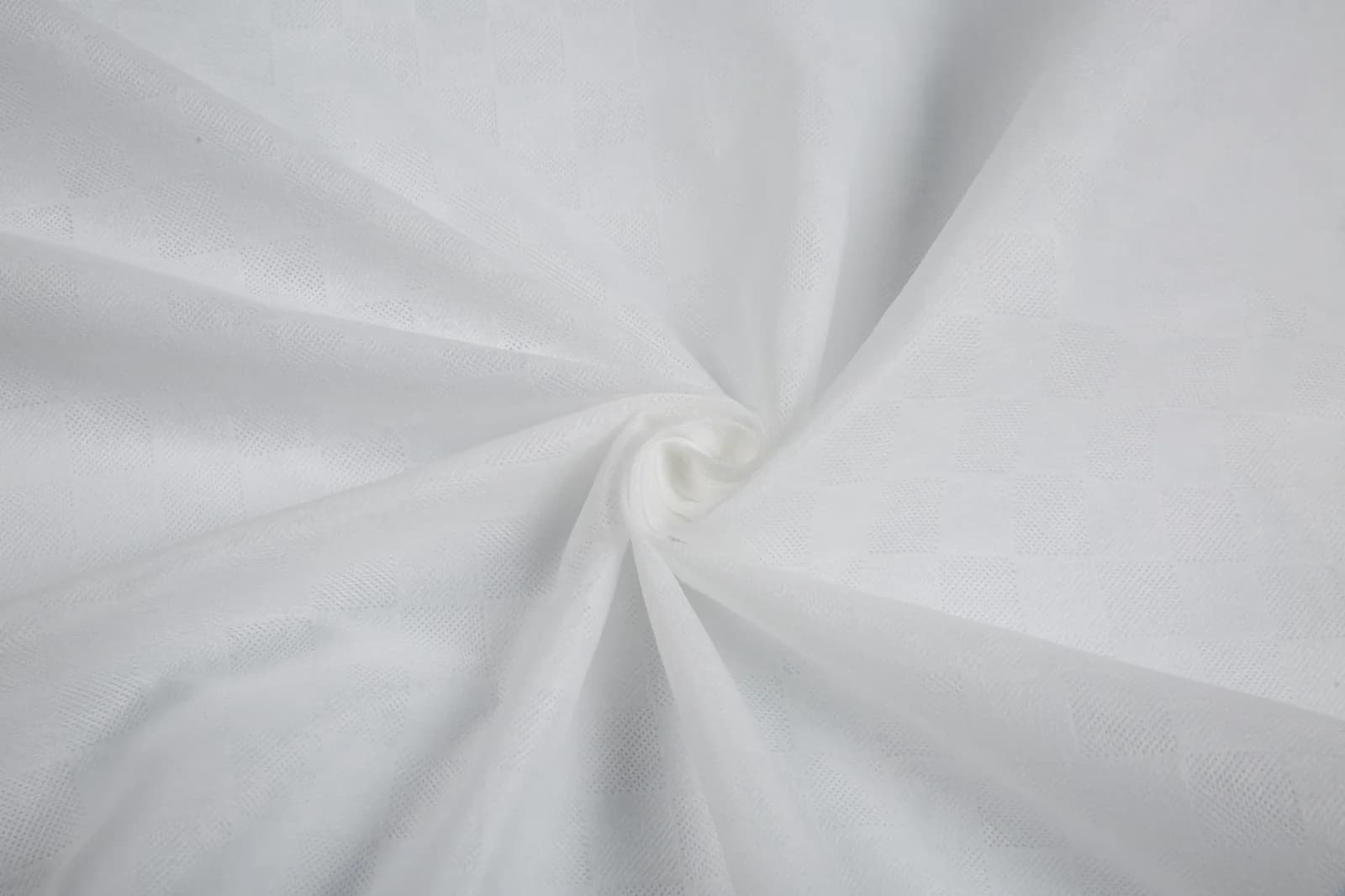 Safe-Guard FR-treated spunlace large square pattern white 80gsm automotive grade sample
